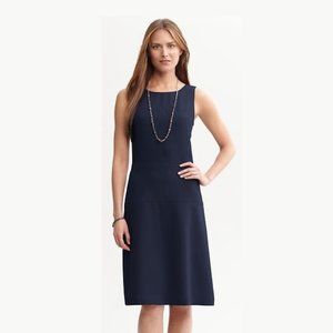 💙 Banana Republic NWT Lyla Crepe Dress Navy Blue 6 A-line Sleeveless 💙